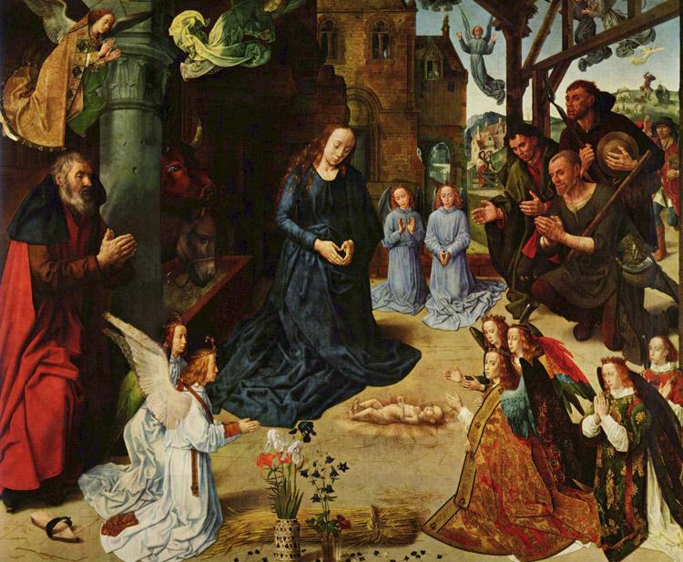 Hugo van der Goes Adoration of the Shepherds (mk08) oil painting picture